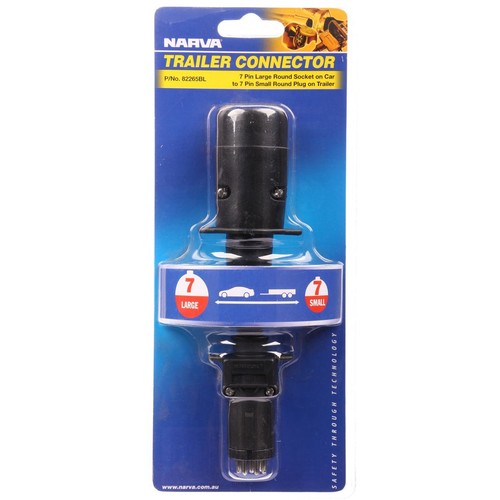 Narva Trailer Plug Adaptor 7 Pin Round Large (Car) To 7 Pin Round Small (Trailer