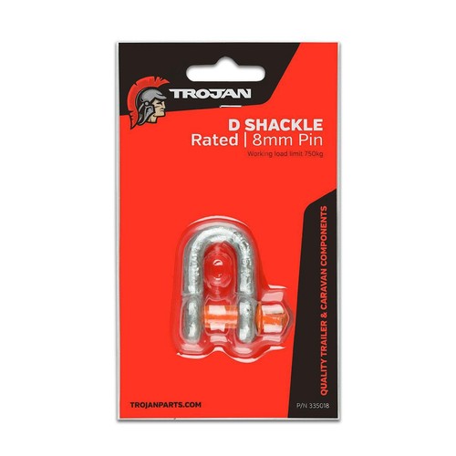 Trojan D Shackle 8mm Rated Galvanised - 335018 Auto Part