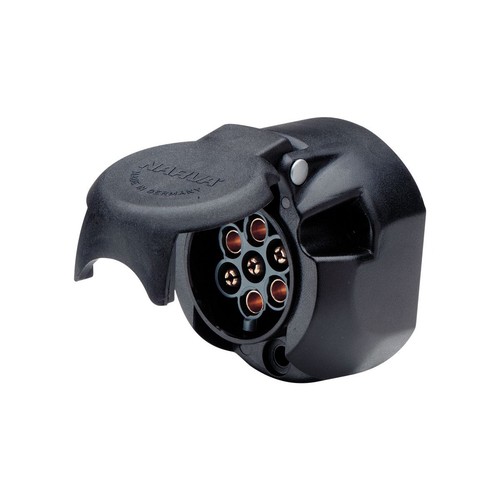 Narva 7 Pin Trailer Socket - Round Plastic Large - 82052BL Auto Part DIY