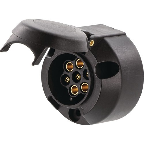 OEX 7 Pin Large Round Trailer Socket - Plastic - ACX8030 Auto Part Workshop Tool