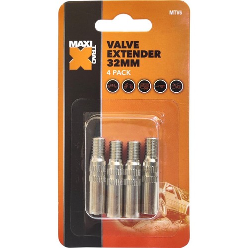 MaxiTrac Tyre Valve Extensions 32mm - 4 pieces Plumbing Auto