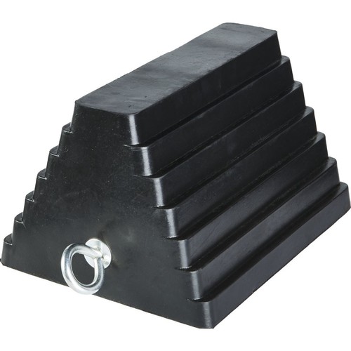 GearUp Rubber Wheel Chock With Eye Bolt Hardware Auto