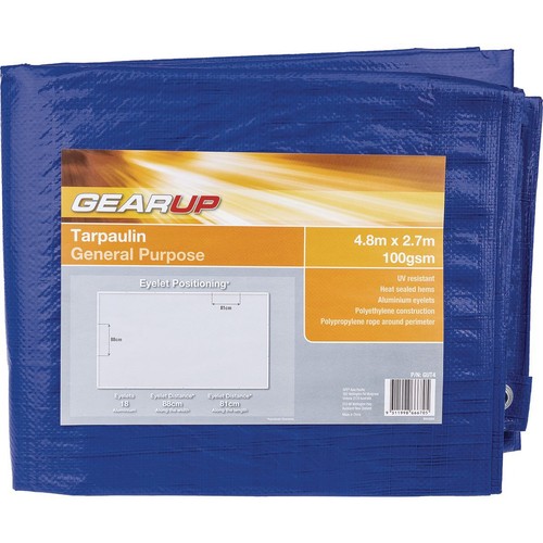 GearUp Light Duty Tarpaulin 4.8m x 2.7m Auto Part