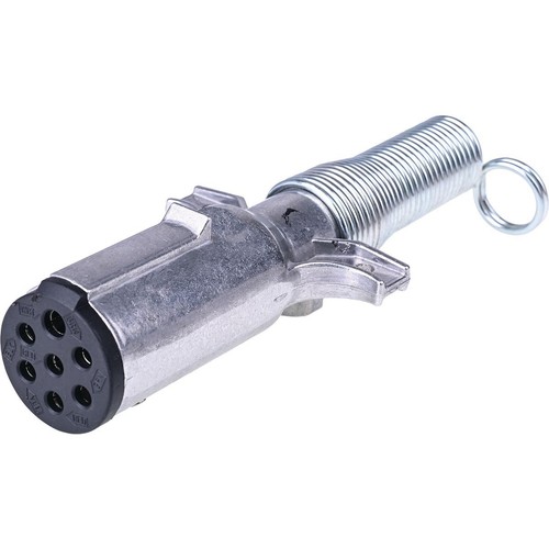 OEX 7 Pin Heavy Duty Large Round Trailer Plug - Metal - ACX8027 Auto Part