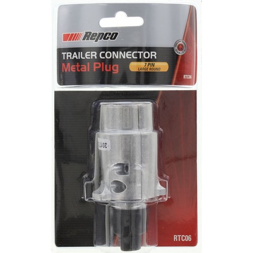 Repco 7 Pin Trailer Plug - Round Metal Large - RTC06 Auto Part
