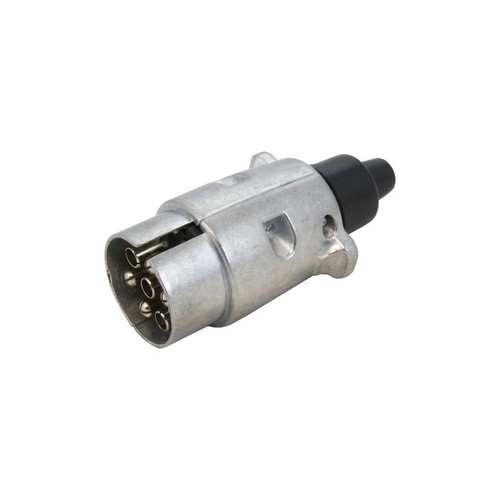 TAG 7 Pin Trailer Plug - Round Metal Large - UNT036