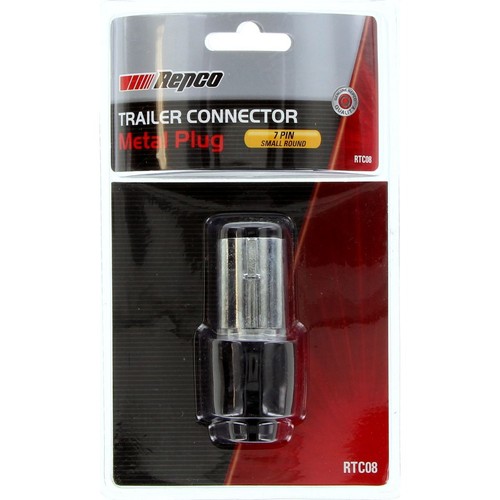 Repco 7 Pin Trailer Plug - Round Metal Small - RTC08 Auto Part