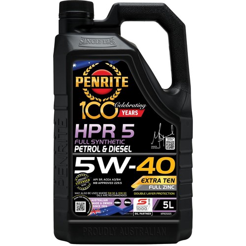 Penrite HPR 5 Full Synthetic 5W-40 Engine Oil 5L - HPR05005 Car Service
