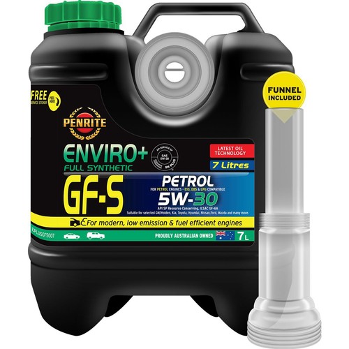 Penrite Enviro+ GF-S 5W-30 Engine Oil 7L - EPLUSGF5007 Car Service Auto Part