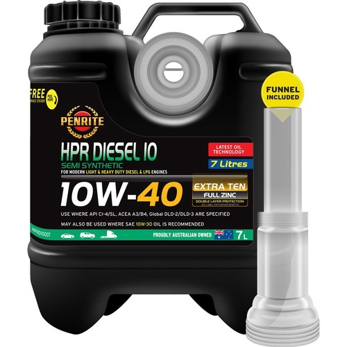 Penrite HPR Diesel 10 Semi Synthetic 10W-40 Engine Oil 7L - HPRD10007 Auto Part