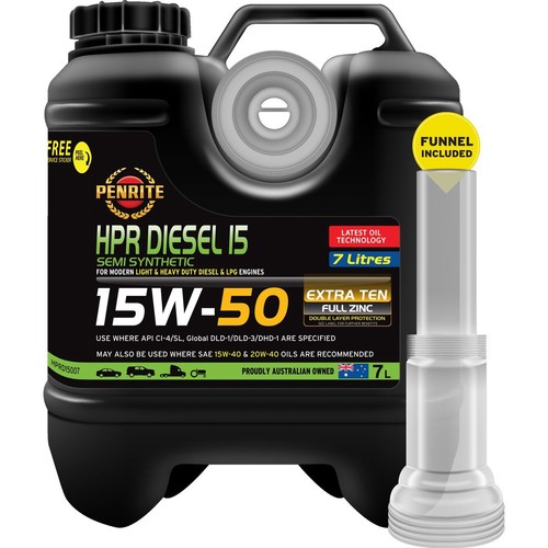 Penrite HPR Diesel 15 Semi Synthetic 15W-50 Engine Oil 7L - HPRD15007 Auto Part