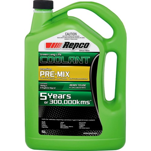 Repco Green Coolant Premix 5L - RPREGREEN05 Car Service Auto Part