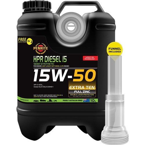 Penrite HPR Diesel 15 Semi Synthetic 15W-50 Engine Oil 10L - HPRD15010 Auto Part