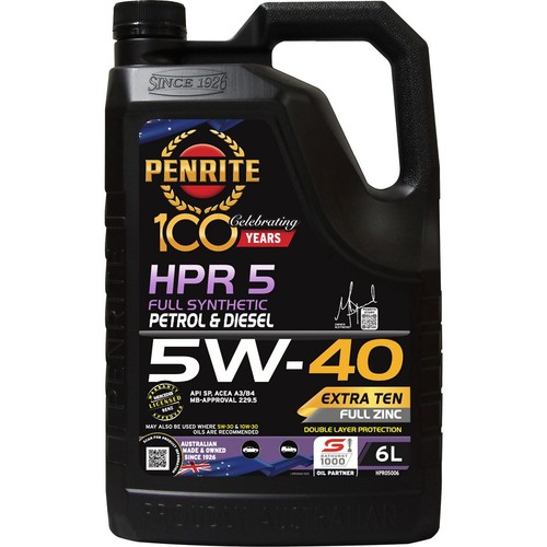 Penrite HPR 5 Full Synthetic 5W-40 Engine Oil 6L - HPR05006 Car Service