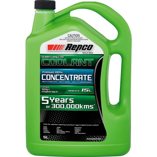 Repco Green Coolant Concentrate 5L - RCONGREEN05 Car Service Auto Part