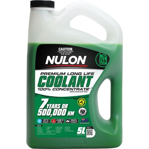 Nulon Long Life Green Coolant Concentrate 5L - LL5 Car Service Auto Part