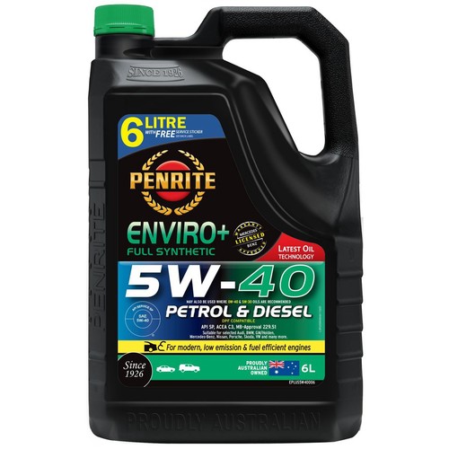 Penrite Enviro+ 5W-40 Engine Oil 6L - EPLUS5W40006 Car Service Workshop Tool