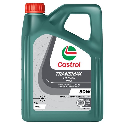 Castrol Transmax Manual VMX 80W Gear Oil 4L - 3429680 Car Service Workshop Tool