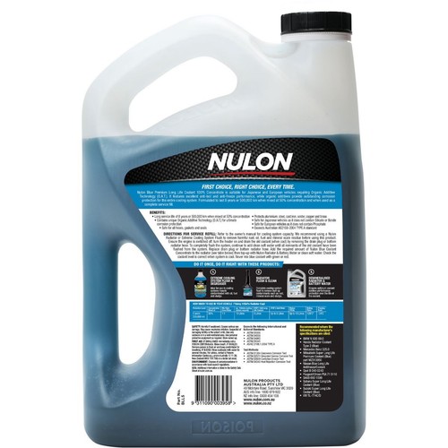 Nulon Premium Long Life Blue Coolant Concentrate 5L - BLL5 Car Service
