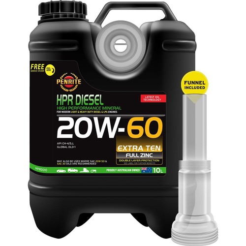 Penrite HPR Diesel 20W-60 Engine Oil 10L - HPRD010 Car Service Workshop Tool