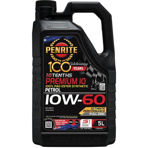 Penrite 10 Tenths Premium 10W-60 Engine Oil 5L - FS10W60005 Car Service