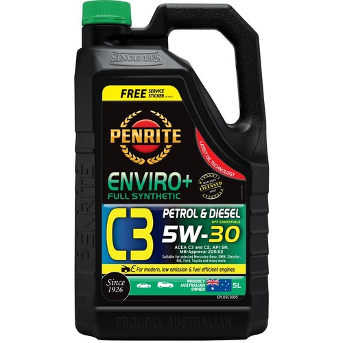 Penrite Enviro+ C3 5W-30 Engine Oil 5L - EPLUSC3005 Car Service Workshop Tool