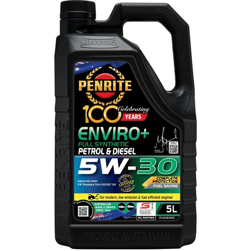Penrite Enviro+ 5W-30 Engine Oil 5L - EPLUS5W30005 Car Service Workshop Tool