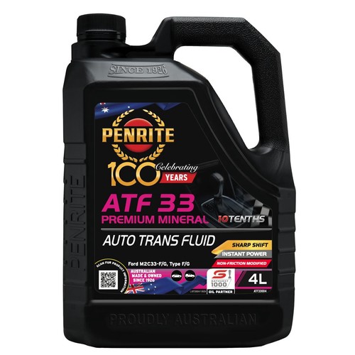 Penrite ATF 33 Type F Automatic Transmission Fluid 4L - ATF33004 Car Service