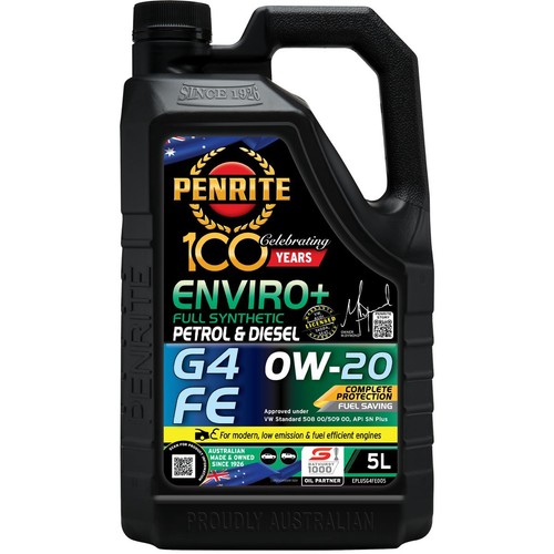 Penrite Enviro+ G4 0W-20 Engine Oil 5L - EPLUSG4FE005 Car Service Workshop Tool