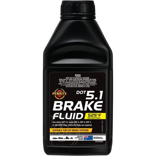 Penrite DOT 5.1 Brake Fluid Non Silicone 500mL - DOT510005 Car Service