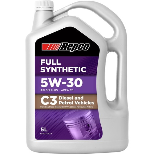 Repco Full Synthetic 5W-30 Engine Oil 5L - RFSC3530-5 Car Service Workshop Tool