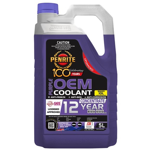 Penrite Purple Coolant Concentrate 5L - COOLPURPLE005 Car Service Workshop Tool