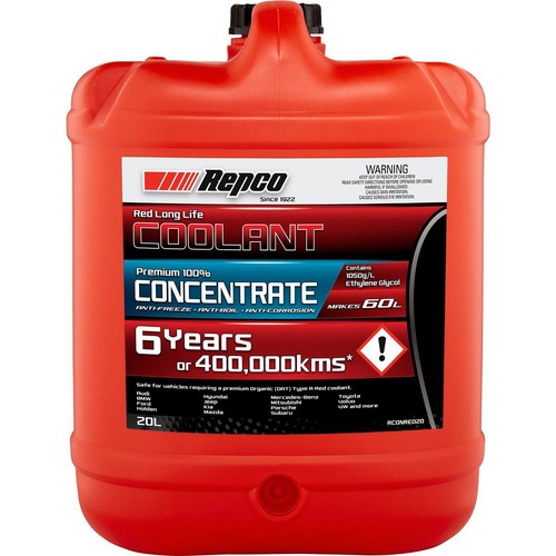 Repco Red Coolant Concentrate 20L - RCONRED20 Car Service Workshop Tool