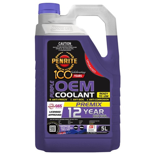Penrite Purple Coolant Premix 5L - COOLPURPLEPMX005 Car Service Workshop Tool
