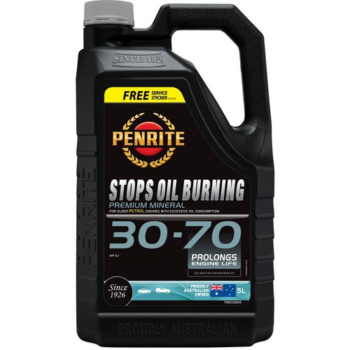 Penrite Stops Oil Burning 30W-70 Engine Oil 5L - PMO30005 Car Service