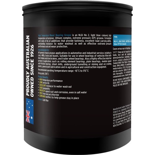Penrite High Temperature Wheel Bearing Grease 2. 5kg - HTGR0025 Car Service