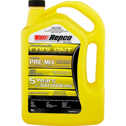 Repco Coolant Universal Pre-Mix 5L - RUNIPRE05 Car Service Workshop Tool