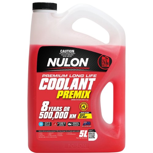 Nulon Long Life Red Coolant Premix 5L - RLLTU5 Car Service Workshop Tool