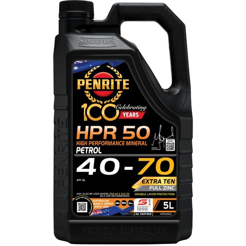 Penrite HPR 50 40W-70 Engine Oil 5L - HPR50005 Car Service Workshop Tool