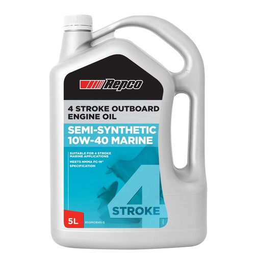 Repco Marine 4 Stroke Outboard Engine Oil 5L - RSSMOB4S-5 Car Service Auto Part
