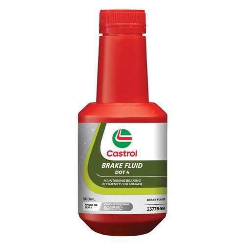 Castrol DOT 4 Brake Fluid 500mL - 3377669 Car Service Brake Parts Workshop Tool
