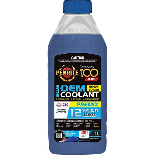 Penrite Blue Coolant Premix 1L - COOLBLUEPMX001 Car Service Workshop Tool