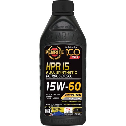 Penrite HPR 15 15W-60 Engine Oil 1L - HPR15001 Car Service Workshop Tool
