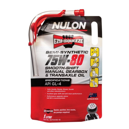 Nulon 75W-80 Gearbox and Transaxle Oil 1L - SS75W80-1E Car Service Workshop Tool