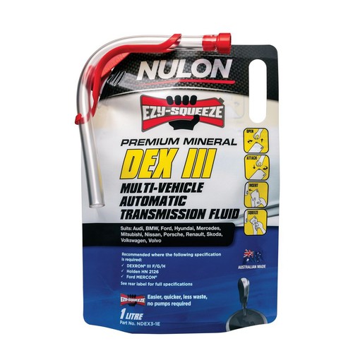 Nulon Automatic Transmission Fluid 1L - NDEX3-1E Car Service Workshop Tool