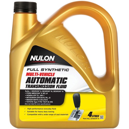 Nulon Synthetic Automatic Transmission Fluid 4L - SYNATF-4 Car Service