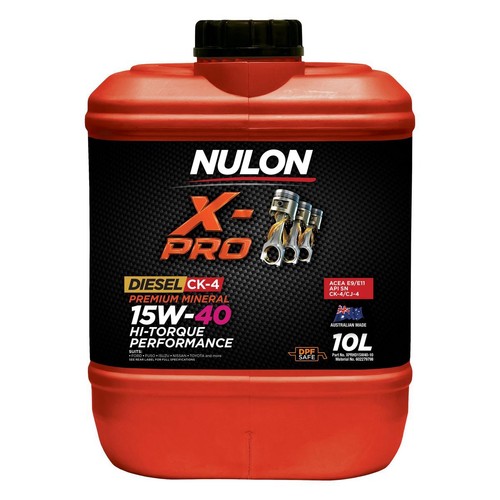 Nulon X-PRO 15W-40 Hi-Torque Performance 15W-40 Engine Oil 10L - XPRHD15W40-10