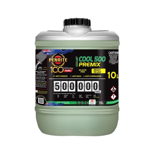 Penrite 500,000km Green Coolant Premix 10L - COOL500GREENPMX010 Car Service
