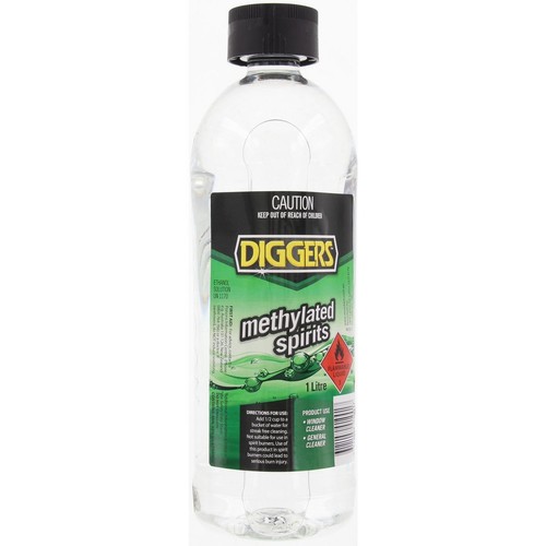 Diggers Methylated Spirits 1Ltr - 15000-1DIG Car Service Workshop Tool