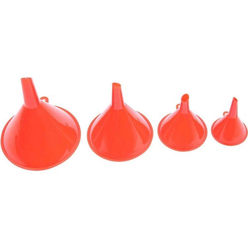 GV Tools 4 Piece Plastic Funnel Set - GV189 Car Service Workshop Tool